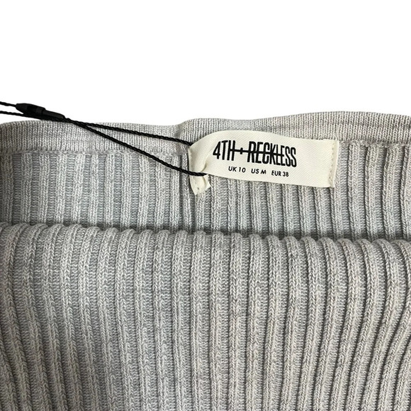 NWT Lulu’s 4th & Reckless Hanna Ribbed Bodycon Halter Dress in Grey Size M - Picture 9 of 15